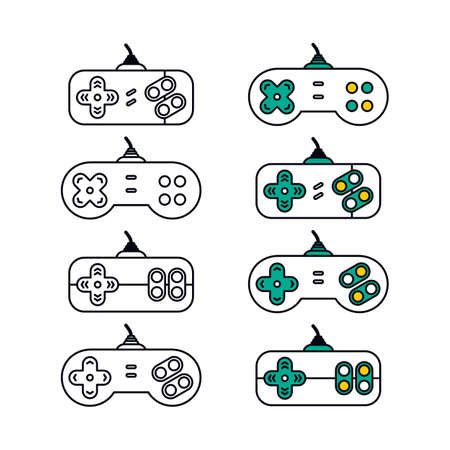 joystick video game console theme vector art illustrationのイラスト素材