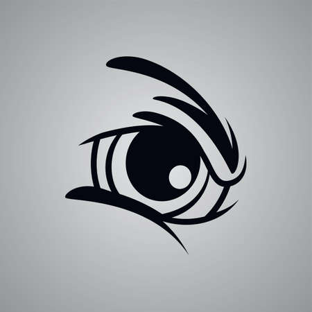 angry monster eye theme vector art illustrationのイラスト素材