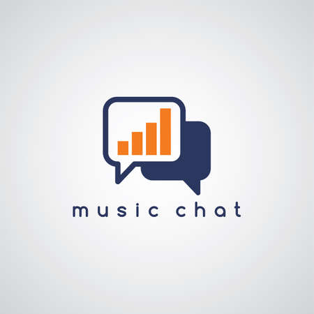 music equalizer chat theme vector art illustrationのイラスト素材
