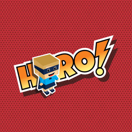 great superhero mom cartoon theme vector art illustrationのイラスト素材