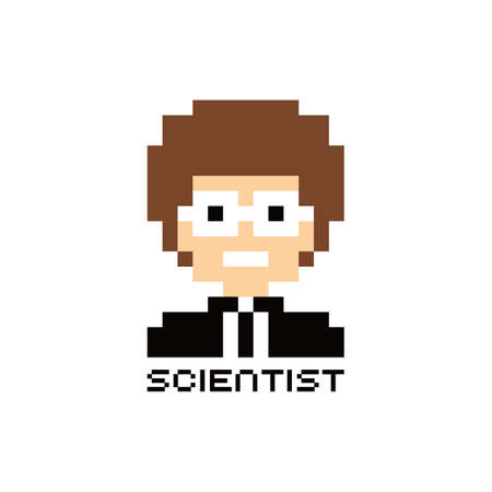 pixel people theme avatar guy vector art illustrationのイラスト素材