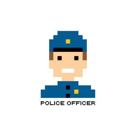 pixel people theme avatar guy vector art illustration