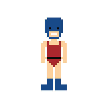 pixel people theme avatar guy vector art illustrationのイラスト素材