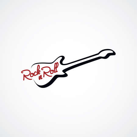 guitar line   theme vector art illustrationのイラスト素材
