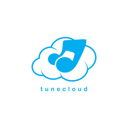 song cloud storage theme vector art illustrationのイラスト素材