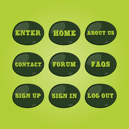 website icon button set theme vector art illustrationのイラスト素材