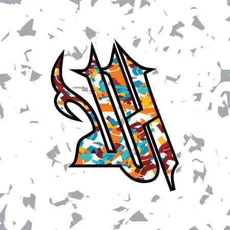 islamic abstract calligraphy art theme vector illustrationのイラスト素材