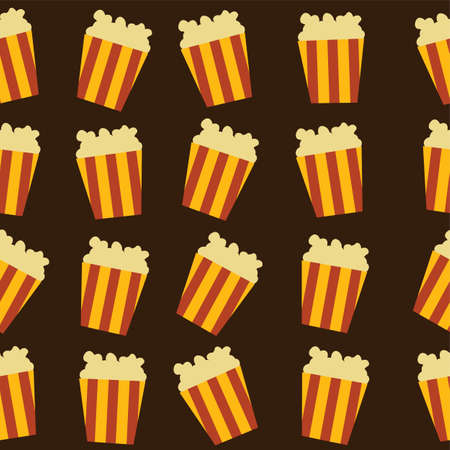 tasty pop corn theme vector art illustrationのイラスト素材