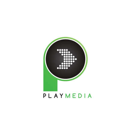 arrow media play icon theme vector art illustrationのイラスト素材