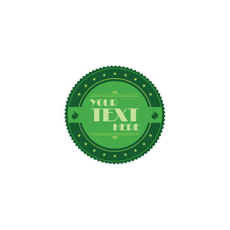 fresh eco friendly green theme label vector art illustrationのイラスト素材