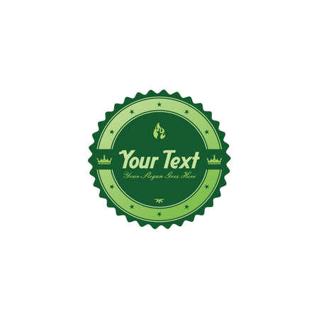 fresh eco friendly green theme label vector art illustrationのイラスト素材