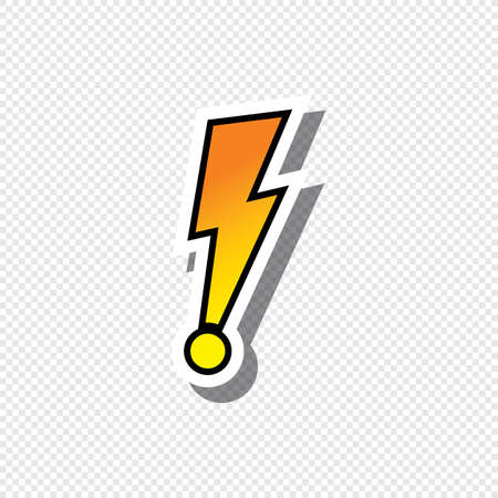 exclamation mark text sticker theme vector art illustrationのイラスト素材