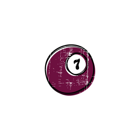 billiard ball sketch grungy doodle theme vector art