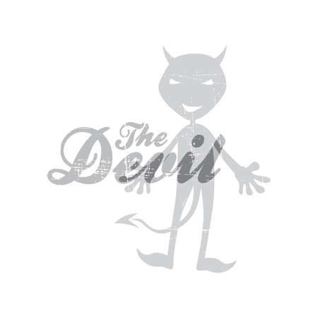 evil devil silhouette theme vector art illustrationのイラスト素材