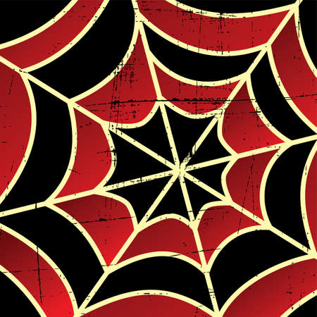 colorful spider web art theme vector art illustrationのイラスト素材