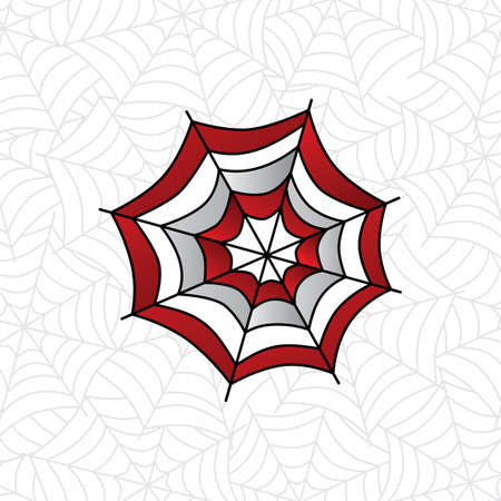 colorful spider web art theme vector art illustrationのイラスト素材