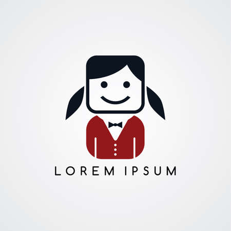 woman avatar with formal suit theme vector art illustrationのイラスト素材