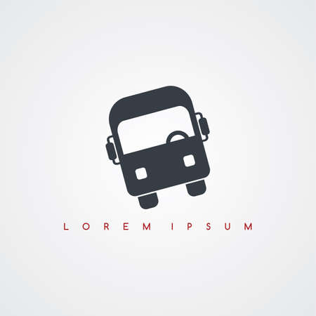bus transportation icon sign logotype theme vector art illustrationのイラスト素材