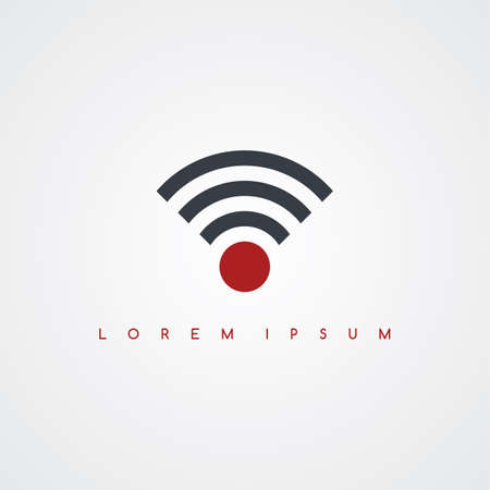 on line internet icon sign logotype theme vector art illustrationのイラスト素材