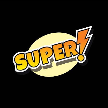 super retro comic text theme vector art illustrationのイラスト素材