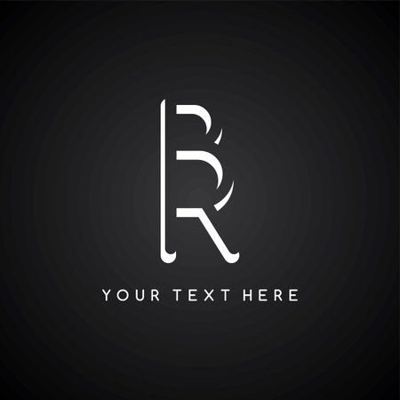 rr initial letter theme vector art illustrationのイラスト素材