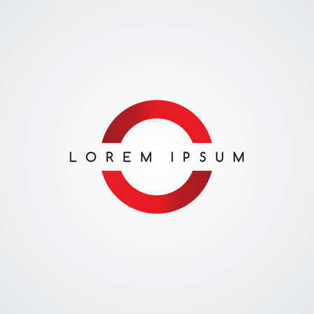 red half round circle theme vector art illustrationのイラスト素材