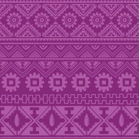purple native american ethnic pattern theme vector artのイラスト素材