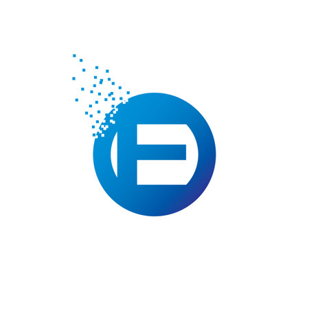 Circle initial letter uppercase design template vectorのイラスト素材