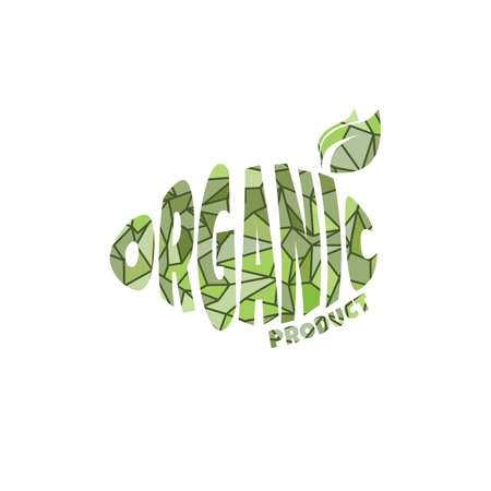 eco friendly natural label organic product stickerのイラスト素材