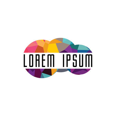 Abstract colorful triangle geometrical template vector illustrationのイラスト素材