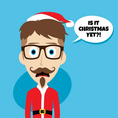 santa claus christmas skinny dad theme vector illustrationのイラスト素材