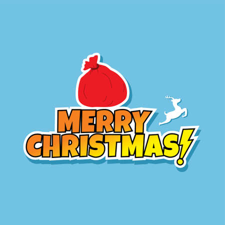 santa claus christmas gift bag sack theme vector illustrationのイラスト素材