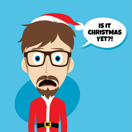 santa claus christmas skinny dad theme vector illustrationのイラスト素材