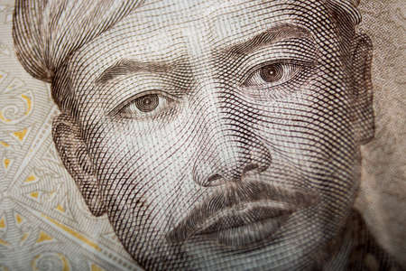 rupiah currency macro close up money photoの写真素材