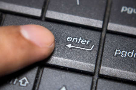 close up black detail enter keyboard keys macro artの写真素材