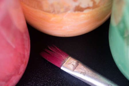 close up macro detail painting art brushの写真素材