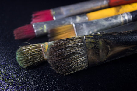 close up macro detail painting art brushの写真素材