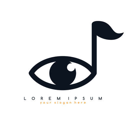 Key note eye sight watch look logo logotypeのイラスト素材