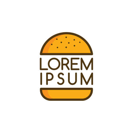 Big burger logo logotype food theme vector artのイラスト素材
