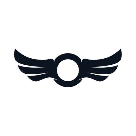 Initial letter wings logo logotype vector artのイラスト素材