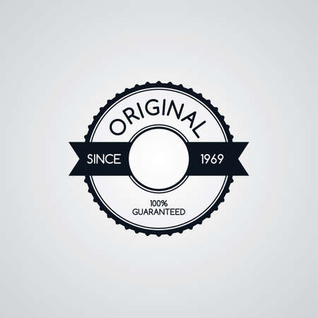 Original premium label retro theme badge emblem artのイラスト素材