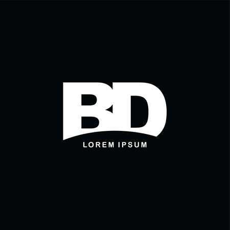 Initial letter brand logo template logotype single colorのイラスト素材