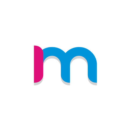 initial letter brand logo template logotype single colorのイラスト素材