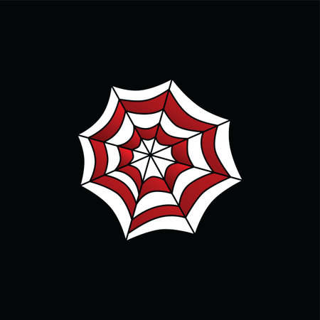 Abstract colorful spiderweb logo logotype template vector illustrationのイラスト素材