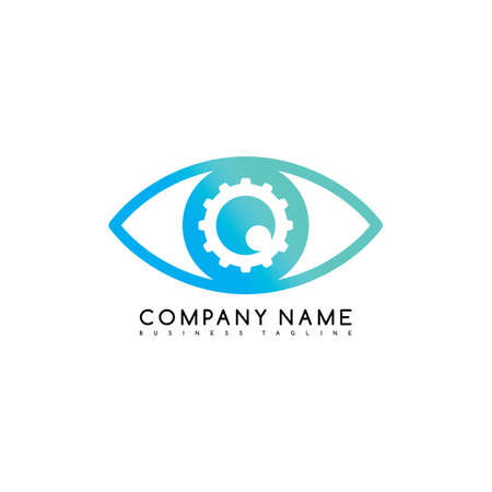 eye look see logo logotype template vector art illustrationのイラスト素材
