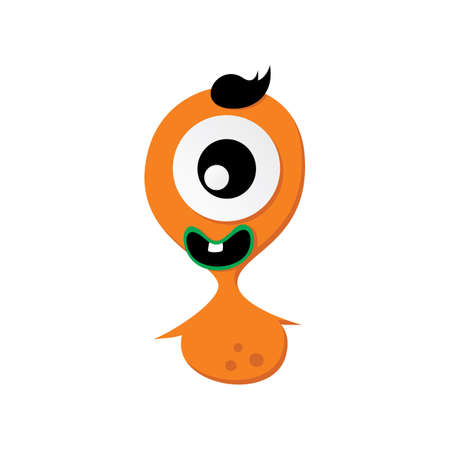 cute adorable ugly scary funny mascot monster vector artのイラスト素材