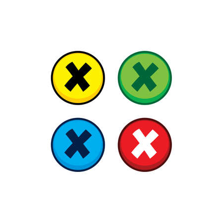 color game asset menu icon button vector art illustrationのイラスト素材