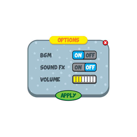 color game asset menu icon button vector art illustrationのイラスト素材