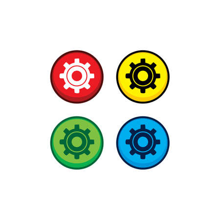 color game asset menu icon button vector art illustrationのイラスト素材