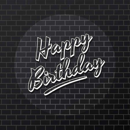 happy birthday brick theme background vector art illustrationのイラスト素材
